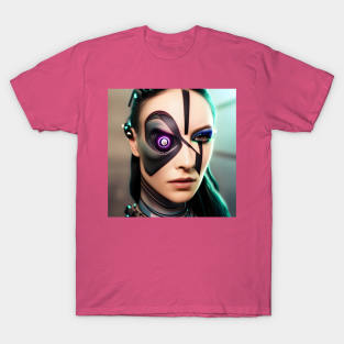 Enhanced Cyberpunk Woman T-Shirt